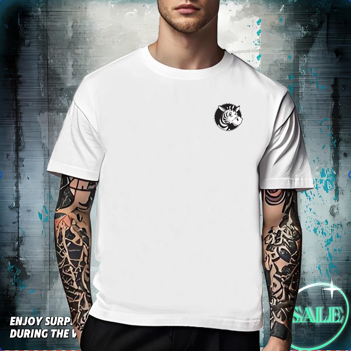 Classic Tshirts horse High Street Hip Hop 230g Pure Cotton Tops Crew Neck Unisex T-Shirts Custom Anime