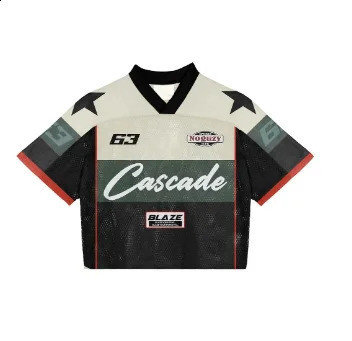 trend personalized retro letter jersey short sleeved street y2k unique n basketball fitness couple Tshirt 240819