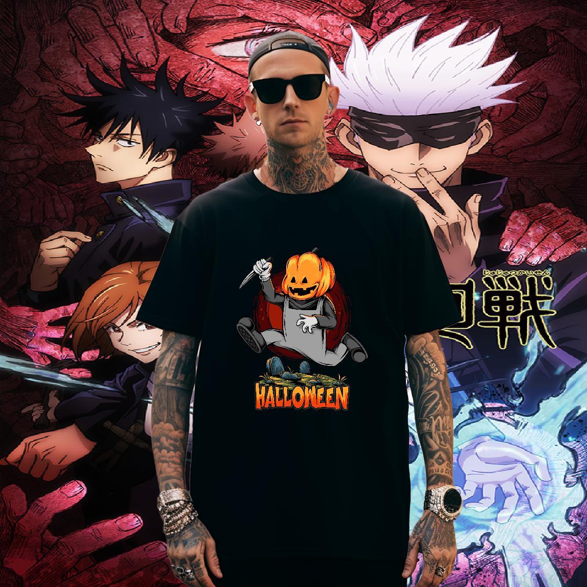 Popular Mens T Shirts halloween Breathable Beach Oversized 3XL 4XL 230g Cotton Men Tees Fashion New Tops