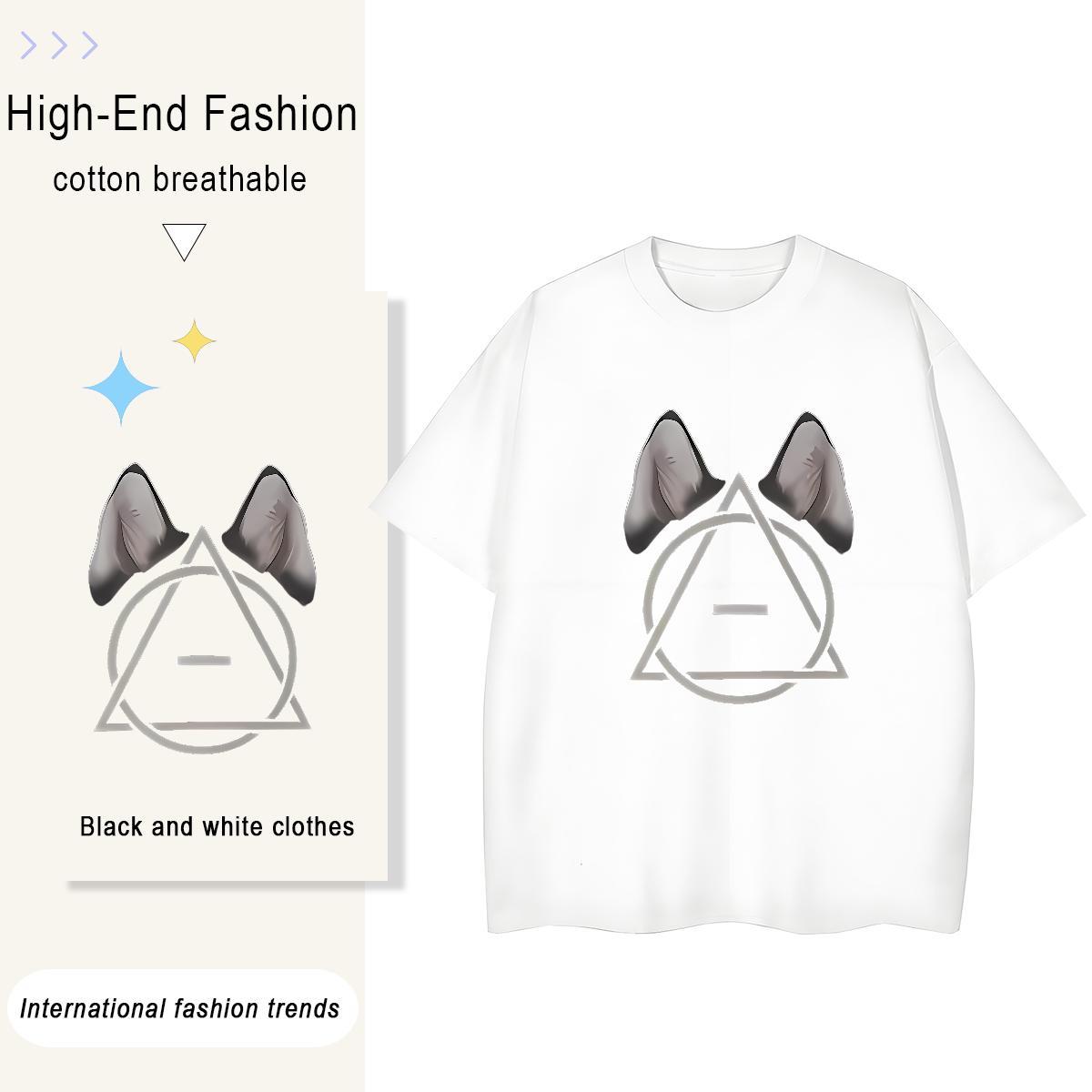 Fashion New Womens Tshirts Casual Daily Wear O-Neck Short Sleeve Tees Shirts Popular 230g Pure Cotton line Cartoon Printing L-4XL T Shirts Women