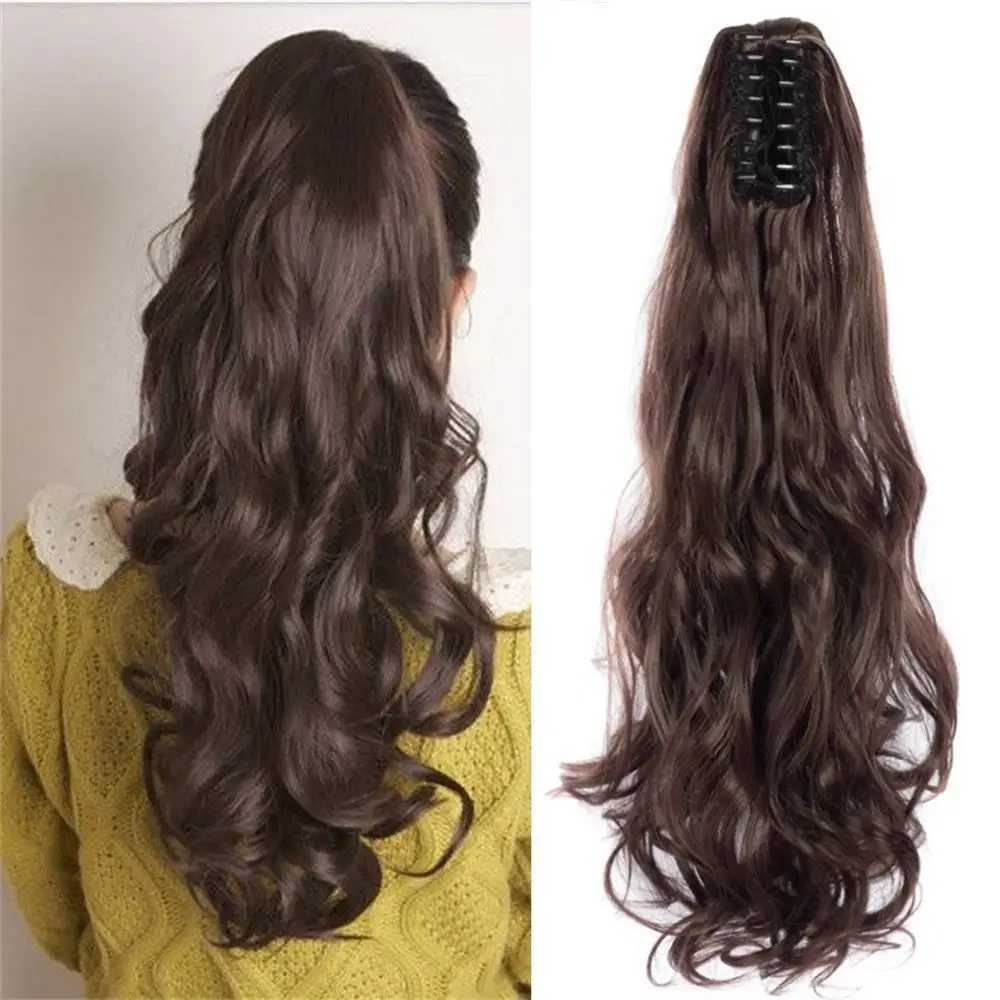 2024 Womens Fashion Wig - New ponytail wig suitable for women with long curly hair invisible clip ponytail hair extension W240817