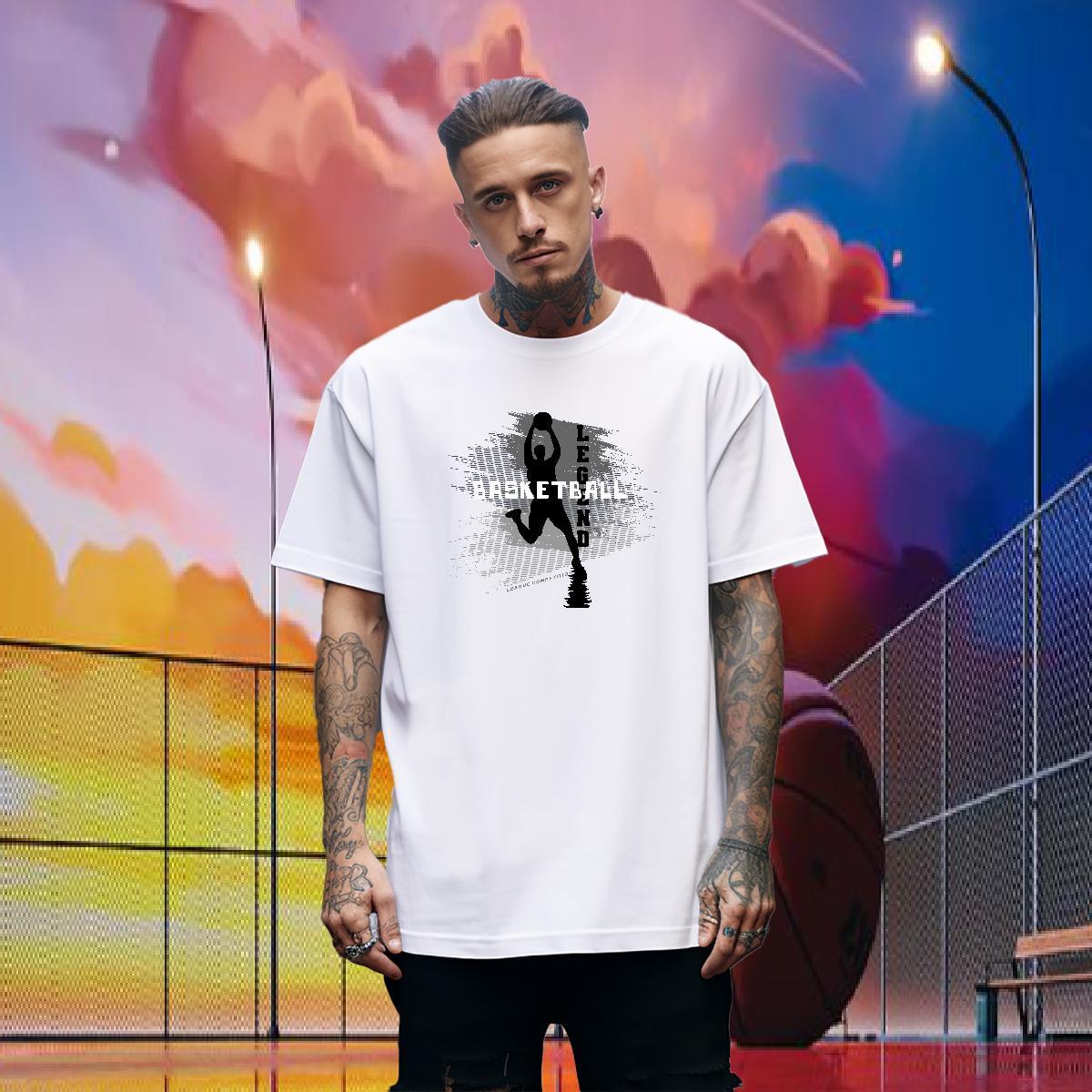 Classic Casual basketball Tshirt for Man Woman 230g 100% Cotton T Shirt For Man Plus Size Custom Daily Wear O Neck Short Sleeves Cool Tops