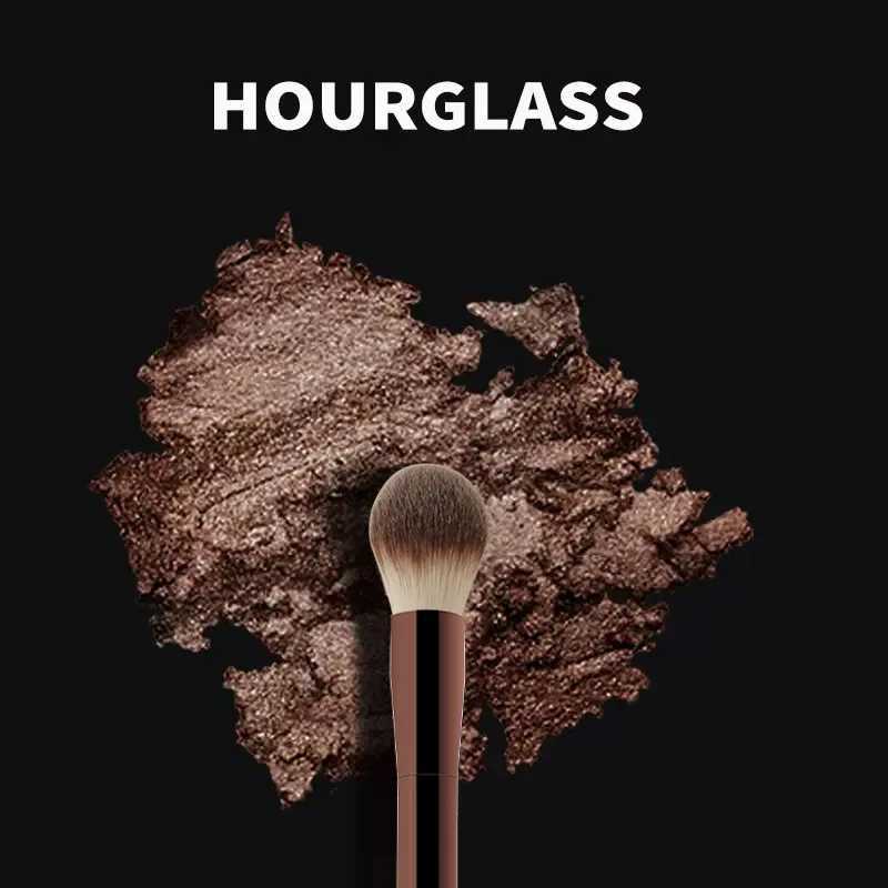 Hourglass Makeup Brush Makeup brush set portable 10 pieces high-quality soft fiber hair leather material brush bag M250403
