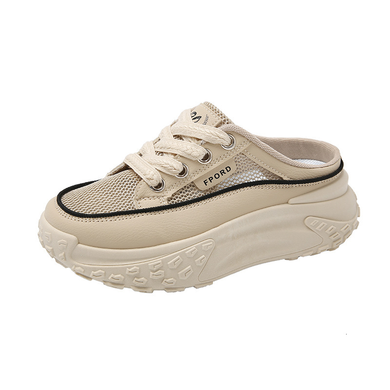 Ddmysports Summer New Instagram Korean Ollow Women S Student Thick Sole Versatile Casual Alf Slipperboard Shoes XYT OUTDOOR
