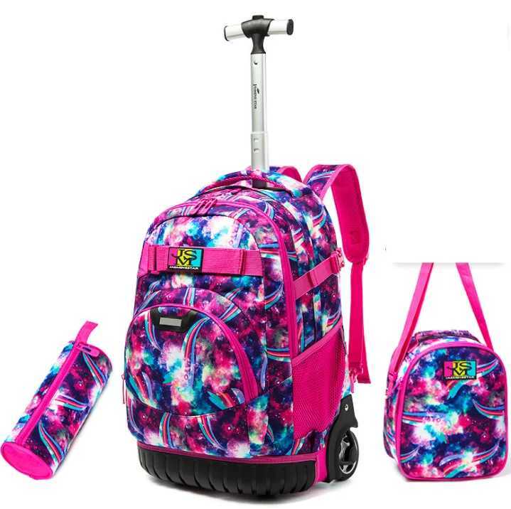 Children School Rolling backpack bags Wheeled backpack for Boy kids Travel Backpack Wheels Rolling backpacks Trolley bags school Y240820