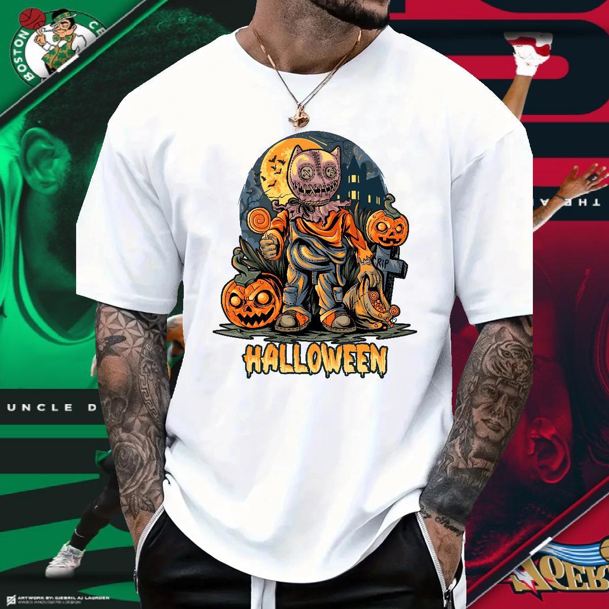Free Shipping Men T Shirts pumpkin Short Sleeve Soft Casual Beach Custom Printed 230g Cotton Tshirt for Man Woman Designer Fashion Tops Shirt