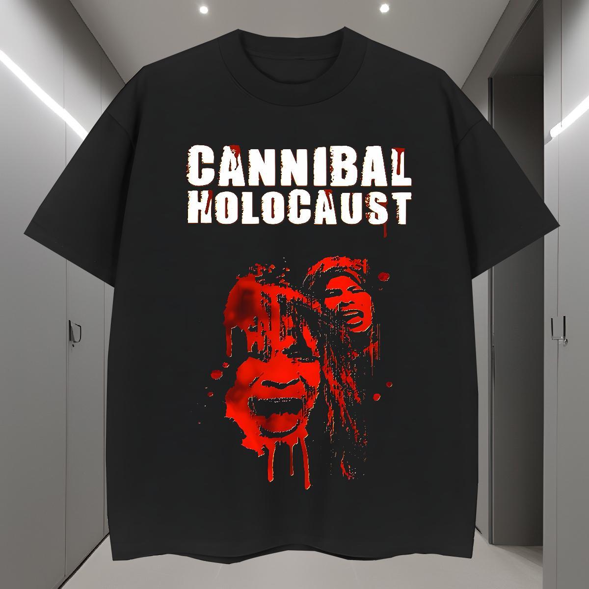 Men T Shirts 230g Cotton scary Street wear Hip Hop Breathable Oversized Couples T Shirts 2024 Summer Wholesale Tee Shirt