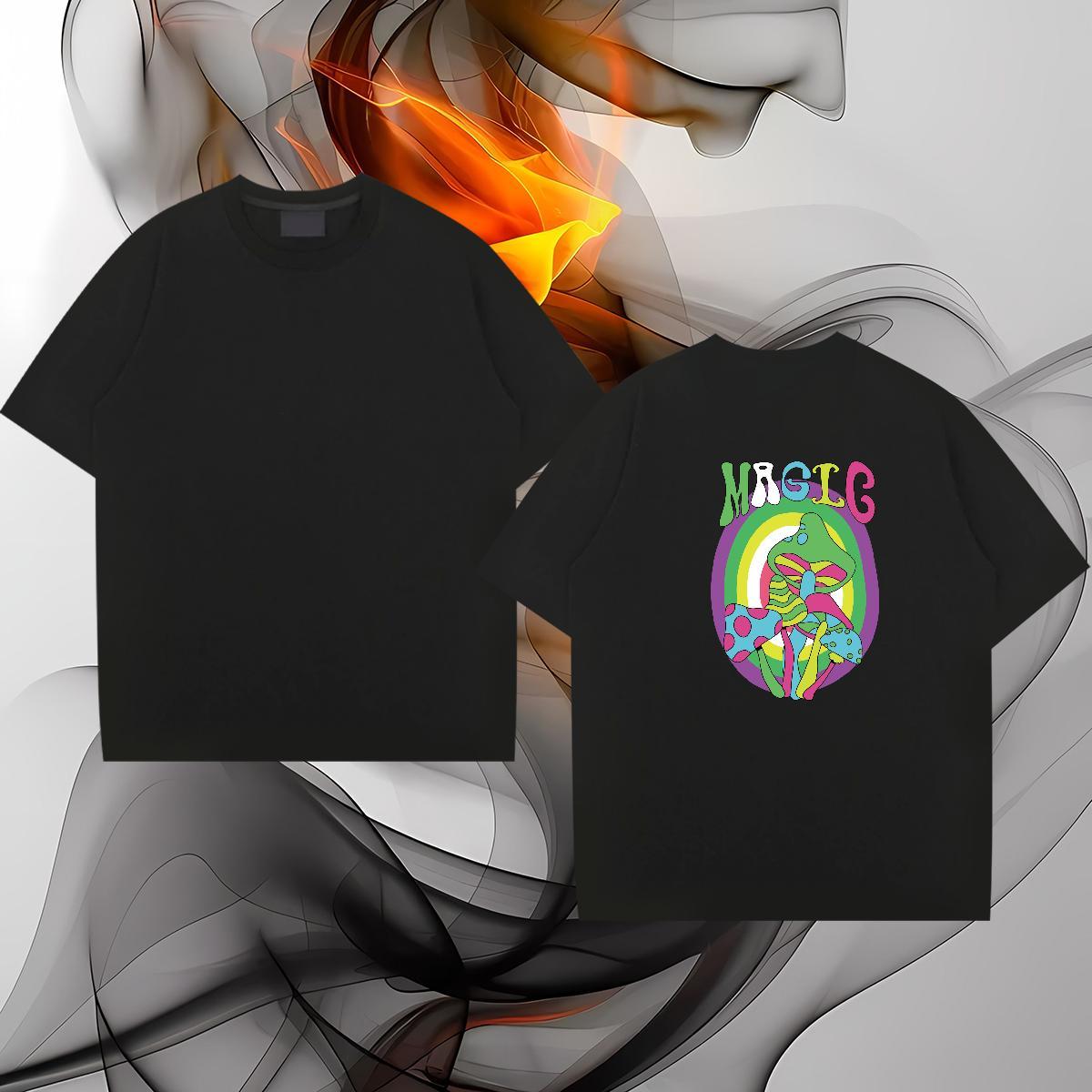 Designer Men Tshirts mushroom Street wear Hip Hop 230g 100% Cotton Wear Breathable Crew Neck Unisex Mens T Shirts Customized Print