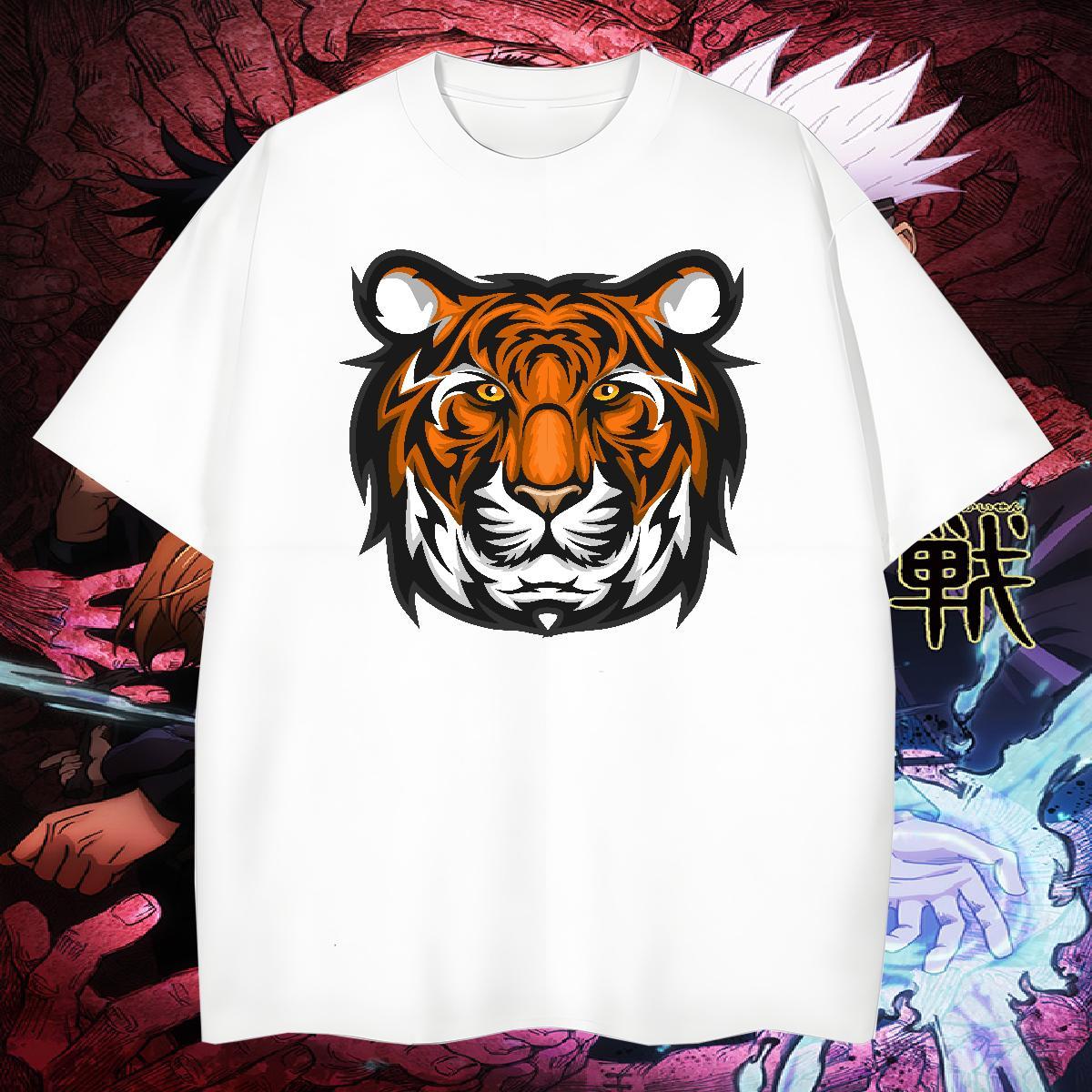 Classic Mens T Shirts tiger Crew Neck Breathable Street Wear Custom Print Oversized 230g Pure Cotton Couples T Shirts Fashion New Tops Tees