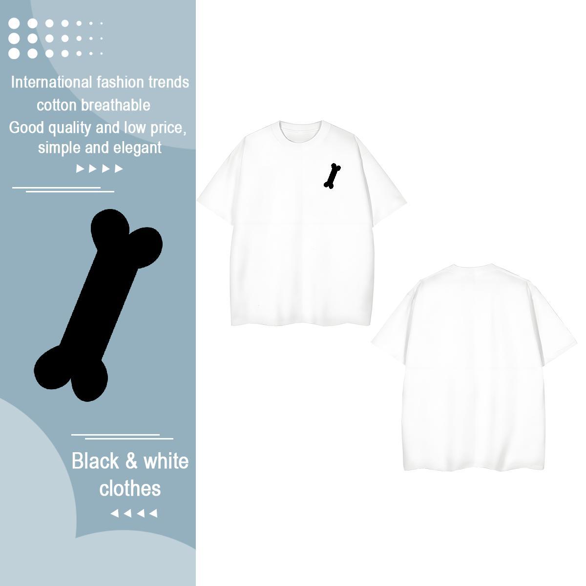 Custom Tshirt for Man Woman bone Hip Hop 230g Cotton Clothings Short Sleeve Soft High Quality Men T Shirts Custom Printed