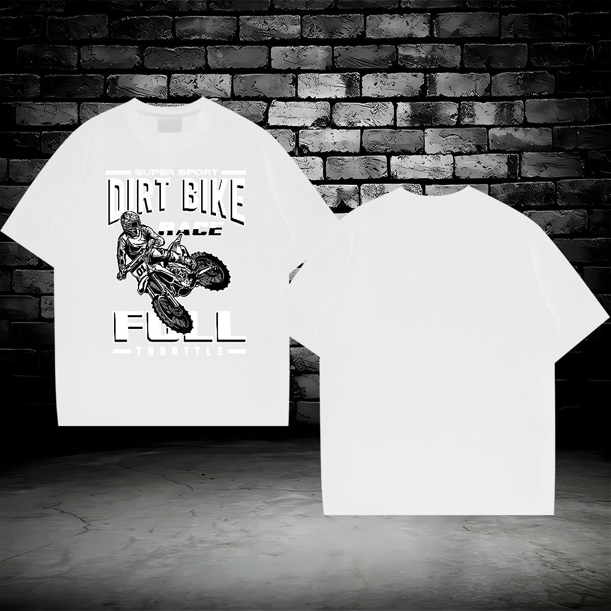 Brand motorbike 230g Cotton Couples T Shirts Spring Summer O Neck Short Sleeves T Shirt For Man New Custom Printing Top Tees