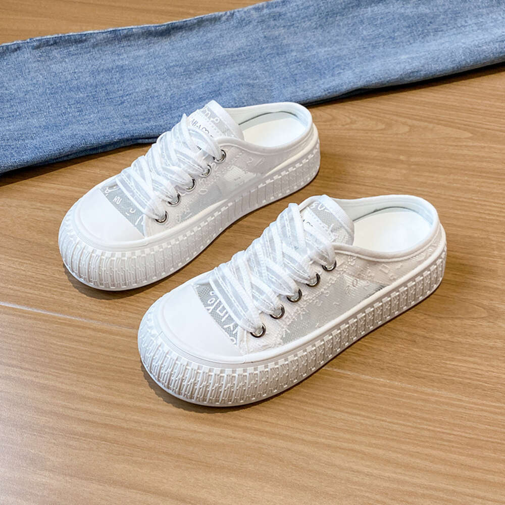 Ddmysports Little White Summer New Korean Edition Instagram Female Student Leisure Versatile Alf Tug Women S Shoes Street Shoot RD OUTDOOR