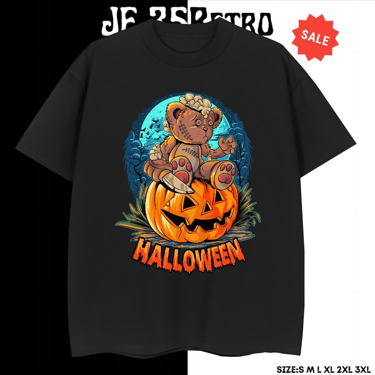Soft T Shirts Men halloween Crew Neck Breathable Anime Printing Street White Plus Size 230g 100% Cotton Men Tees Fashion New Top Tees
