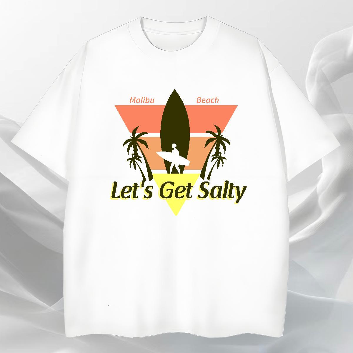 Designer Men Tees Spring Summer 100% Cotton 230g DIY Pure Cotton wave Mens T Shirts Fashion New Clothes
