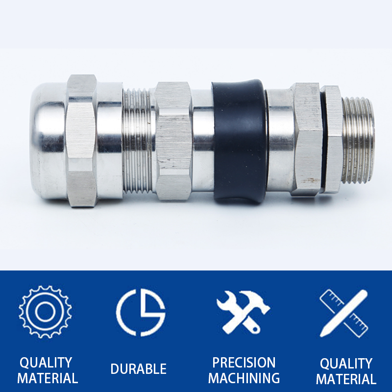 Double sealed armored gland head 304 stainless steel explosion-proof stuffing box gland waterproof cable clamping sealing joint