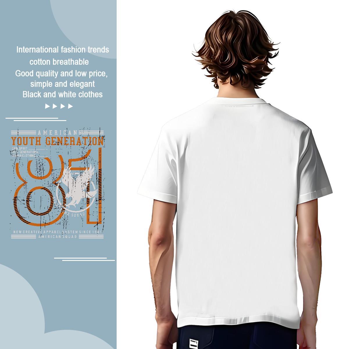 Loose number Mens T Shirts Daily Wear Couples T Shirts 100% Cotton 230g Classic Round Neck Short Sleeve Custom Printed Clothings