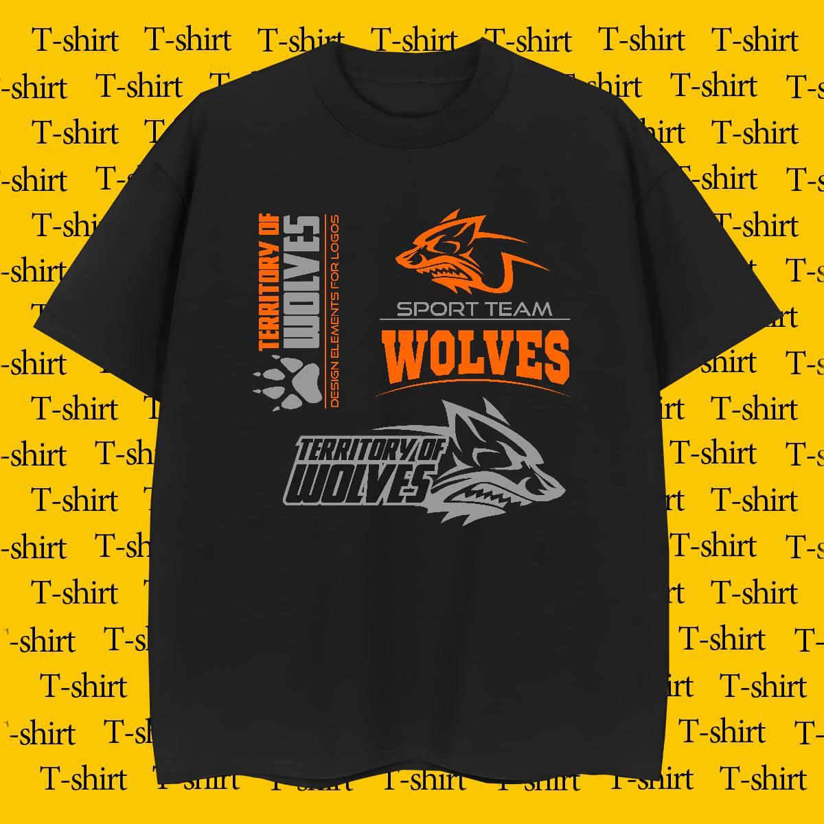 Designer T Shirts Men wolf Round Neck Short Sleeve Street Wear Custom Big Size 100% Cotton 230g Tshirt for Man Woman New Arrival Clothings