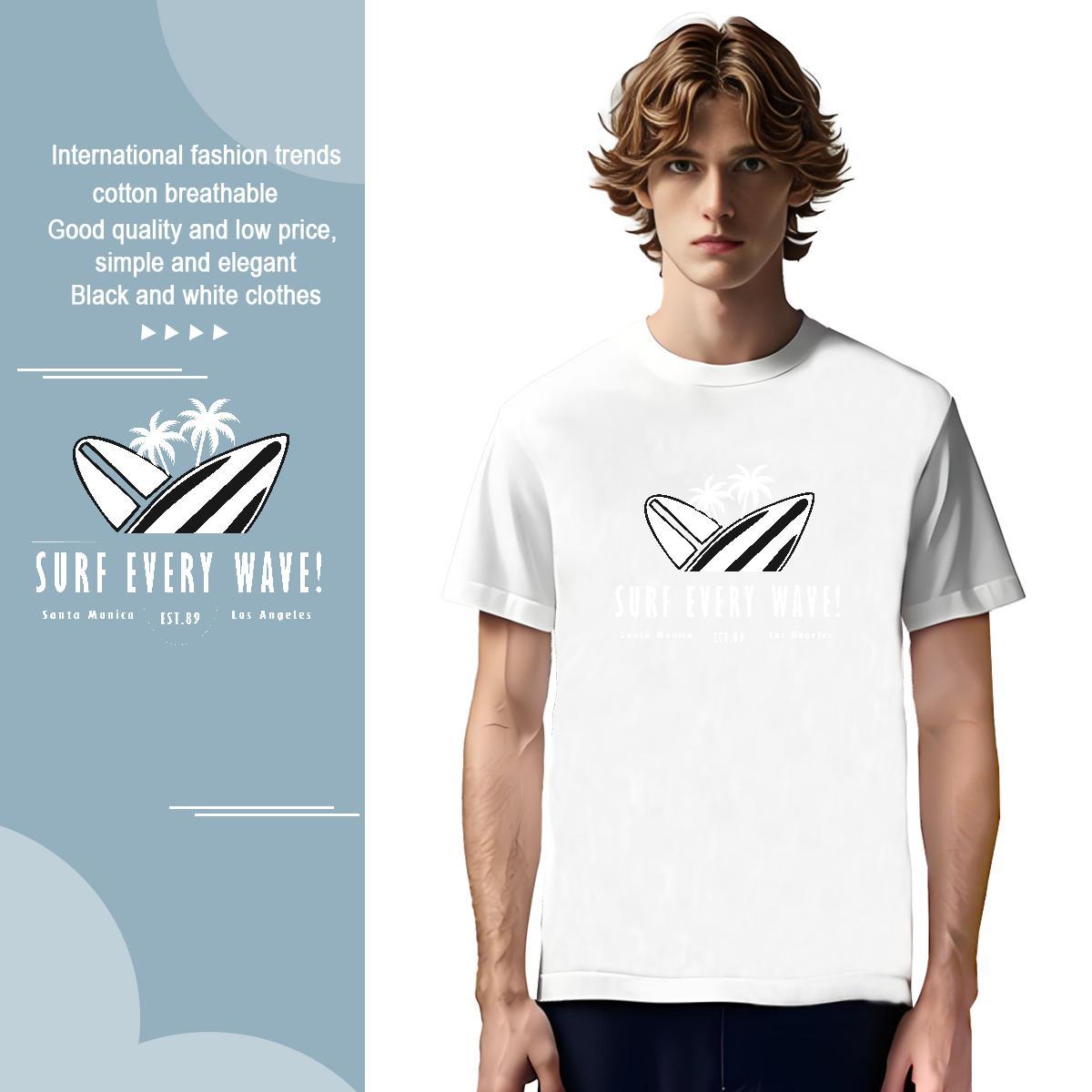 Popular skateboarding 230g 100% Cotton Couples T Shirts Beach Breathable Men T Shirts Customized Custom Printed Wear