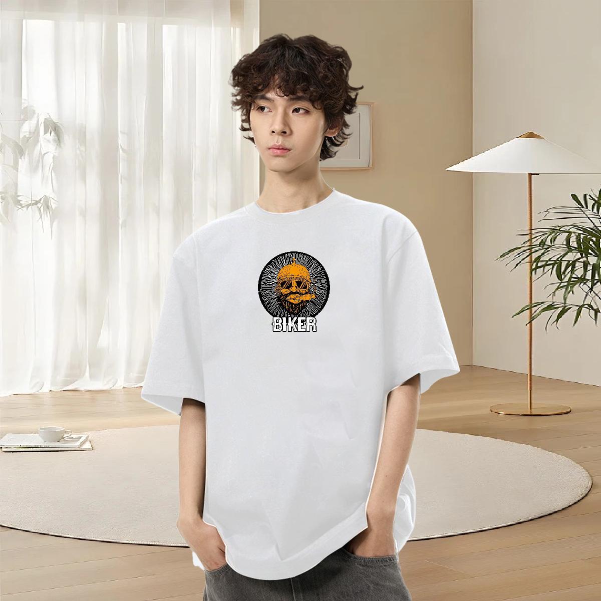 Free Shipping Couples T Shirts Home Outdoor 100% Cotton 230g Custom Anime Round Neck Short Sleeve letter T-Shirts 2024 Summer Wear