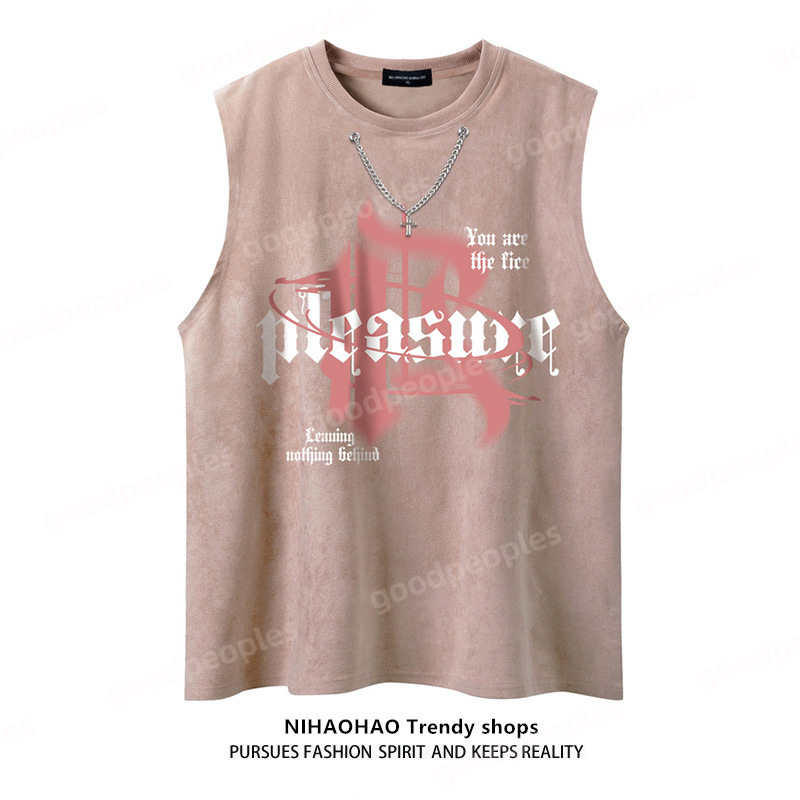 Fashion Mens T-shirt Summer Sleeveless Short Sleeve Mens Casual Top Short Sleeve Designer T-shirt Couple Trendy Clothing Size M-3XL