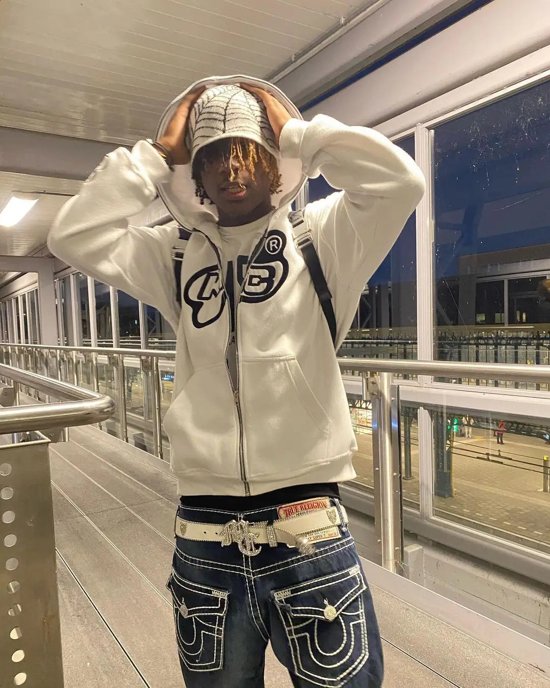 Y2k Fashion Casual Punk Jacket Tops Streetwear Hip Hop Sweatshirt Harajuku Print Zipper Hooded Men and Women Hoodies 240819