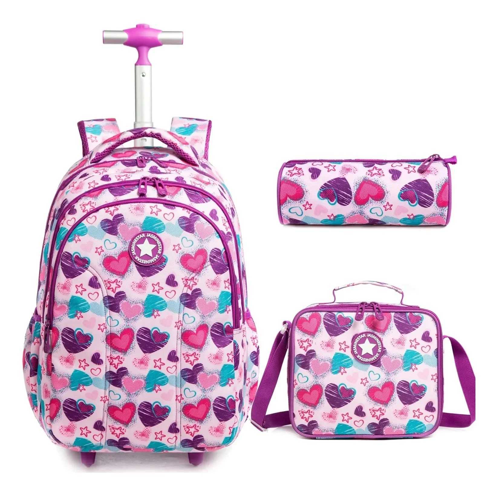 Childrens Wheeled Backpack Kids Trolley Bag on Wheels School Trolley Backpack for Boys Rolling Backpack with School Wheels Girl Y240820