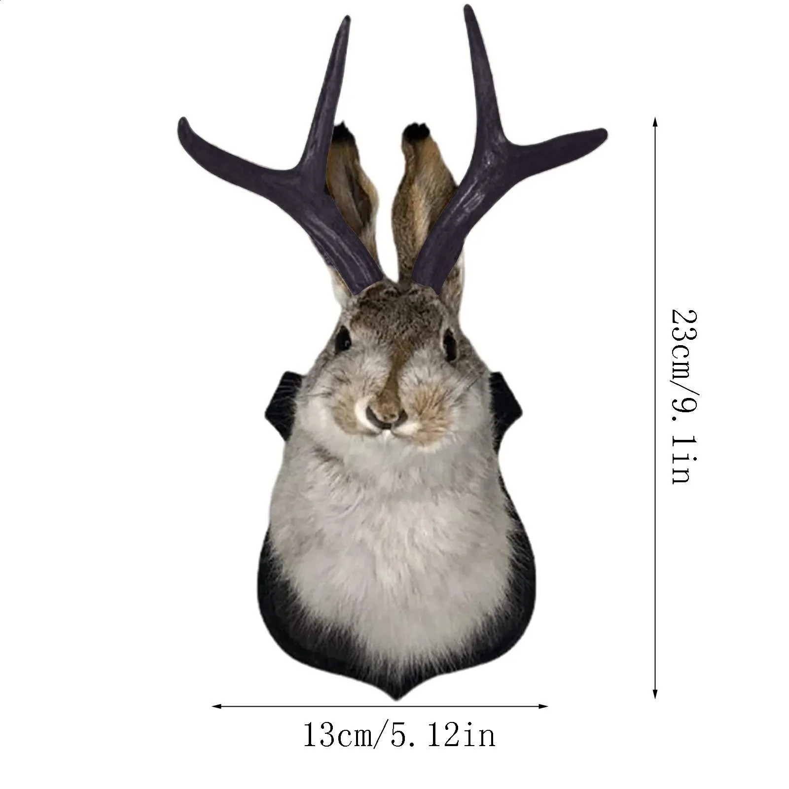 Taxidermy Head Wall Decor Deer Head Wall Mount Deer Head Wall Mountfor Home Wall Decoration. Rabbit Ornaments Wall Decors 240819