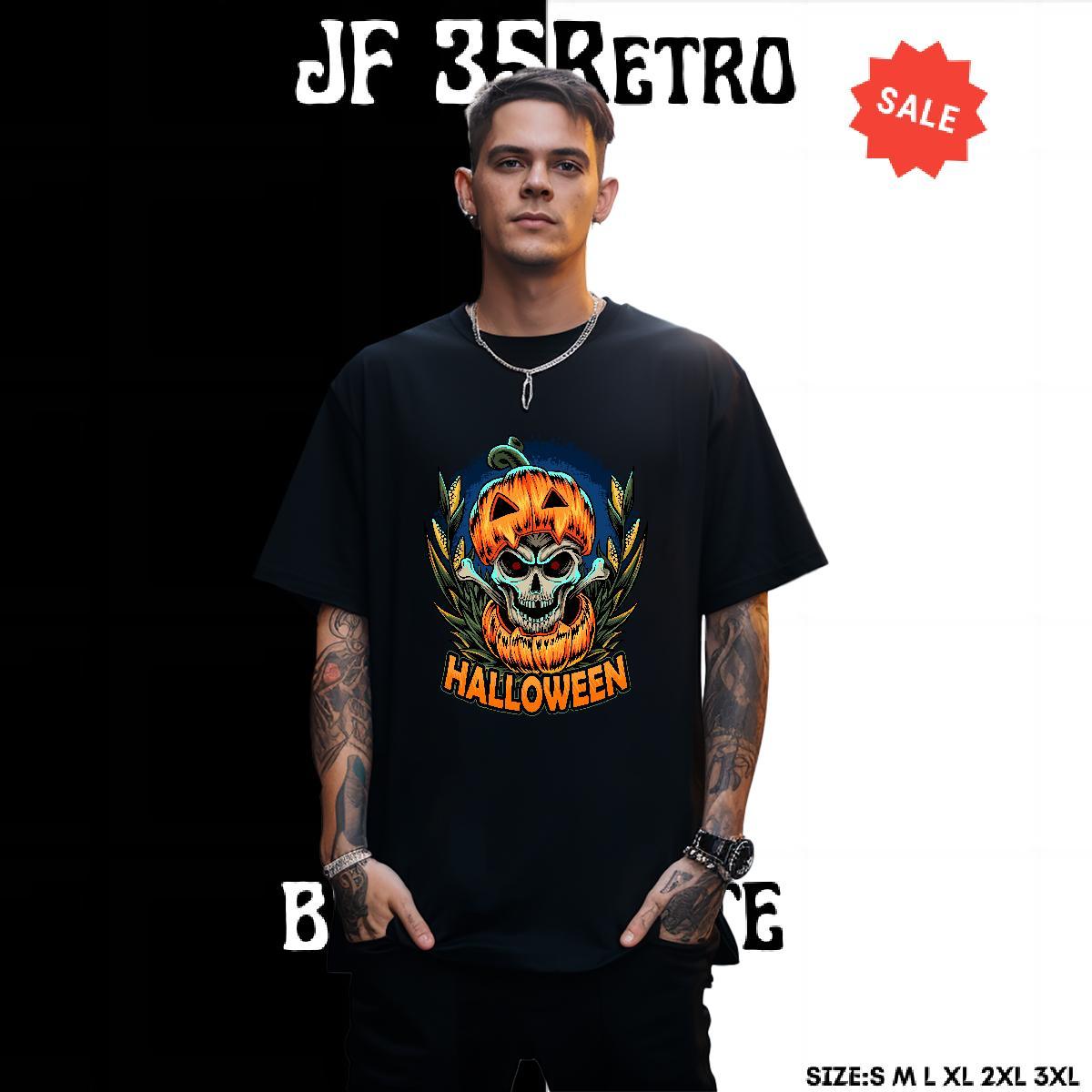 Cool Design T-Shirts halloween Crew Neck Breathable Sports Casual Customized Print 230g Cotton Men Tshirts Brand Tees Shirts