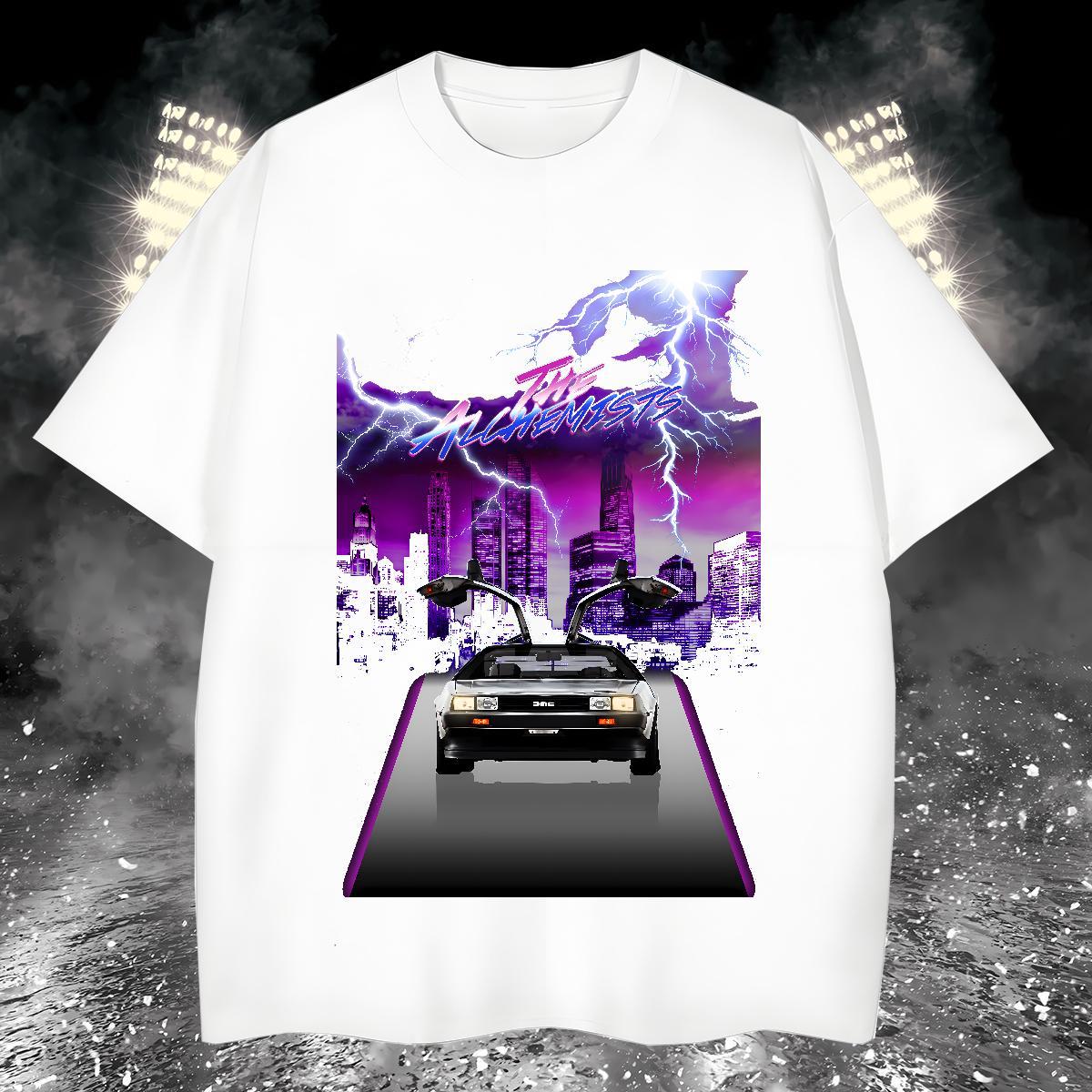 Loose Fit beach T Shirt For Man Street wear Hip Hop Mens Tshirts 100% Cotton 230g 2024 DIY O-Neck Short Sleeve Plus Size Custom Tops Shirt