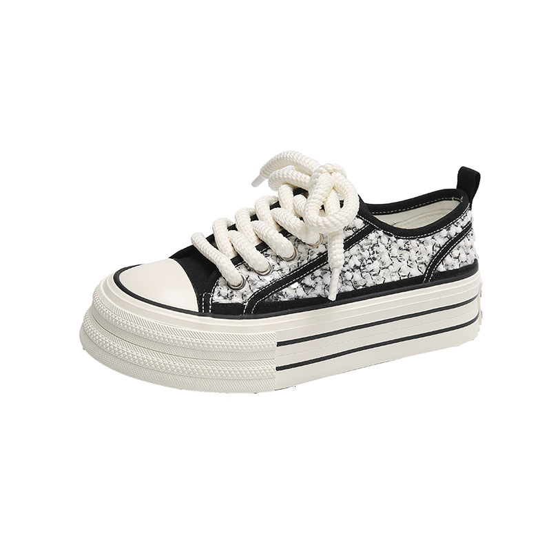 Ddmysports Canvas Women S Summer New Student Korean Edition Instagram Versatile Thick Sole Board Breathable Casual Shoes TP OUTDOOR
