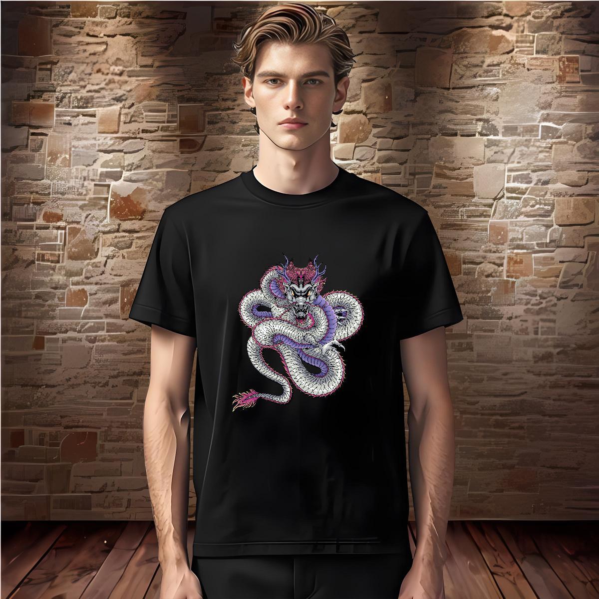 T Shirt For Man 100% Cotton 230g angry Home Outdoor Breathable Short Sleeve Oversized Men Tshirts 2024 Summer High Quality Tees Shirts