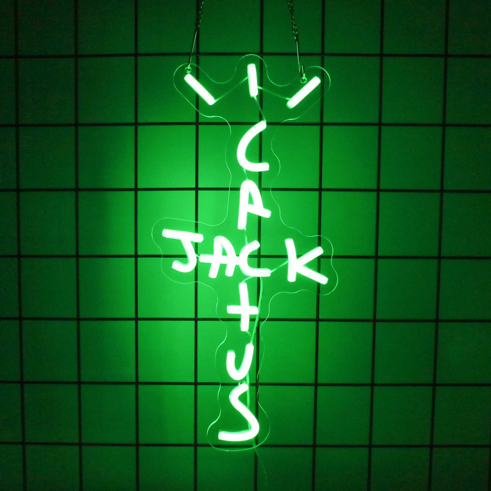 UponRay Cactus Jack LED Neon Sign For Bedroom Wall Decor 3Colors For Office Man Cave Beer Bar Pub Christmas Birthday Party Y240817