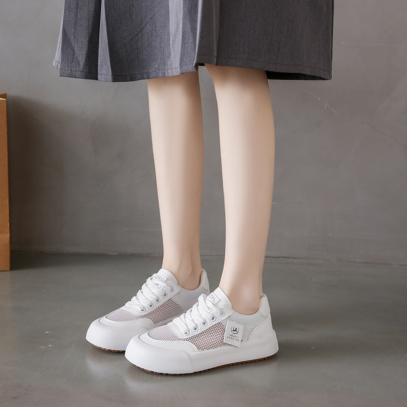 Ddmysports Little White Women S Summer New Korean Edition Instagram Student Leisure Mesh Versatile Board Shoes Street Shoot RD OUTDOOR