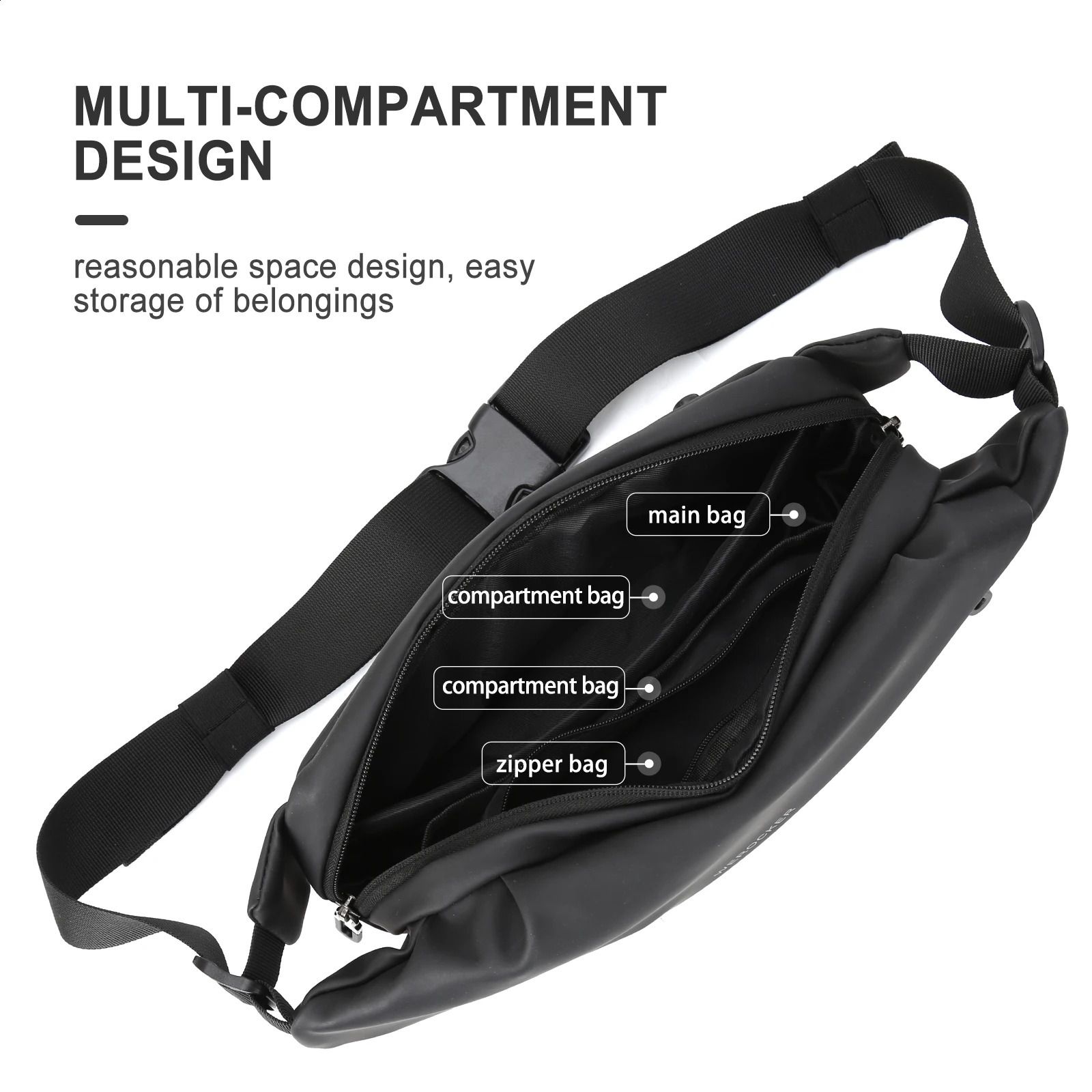 Sling Bag for Men Shoulder Backpack Small Cross Body Chest Sling Backpack Travel Hiking Waterproof Casual Fashion Chest Bag 240819