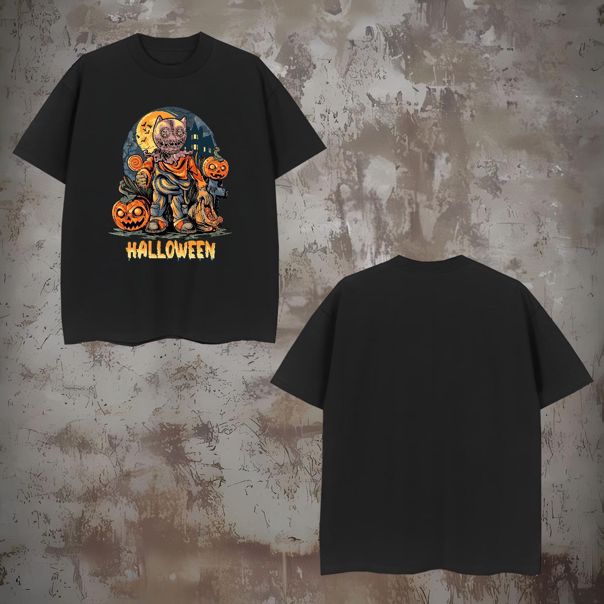 Popular T shirt pumpkin Short Sleeve O-Neck Sports Casual Customized Print 230g 100% Cotton Men Tops Tees New Designer Clothes