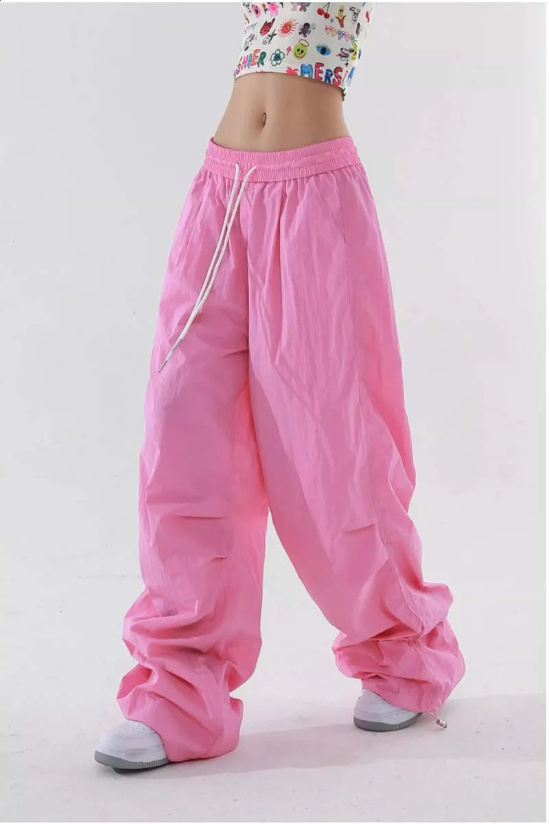 Womens Y2k Street Fluorescent Colors Hip Hop Sweatpants Paratrooper Oversized Trousers Vibe Dance Jazz Baggy Cargo Pants Z260314