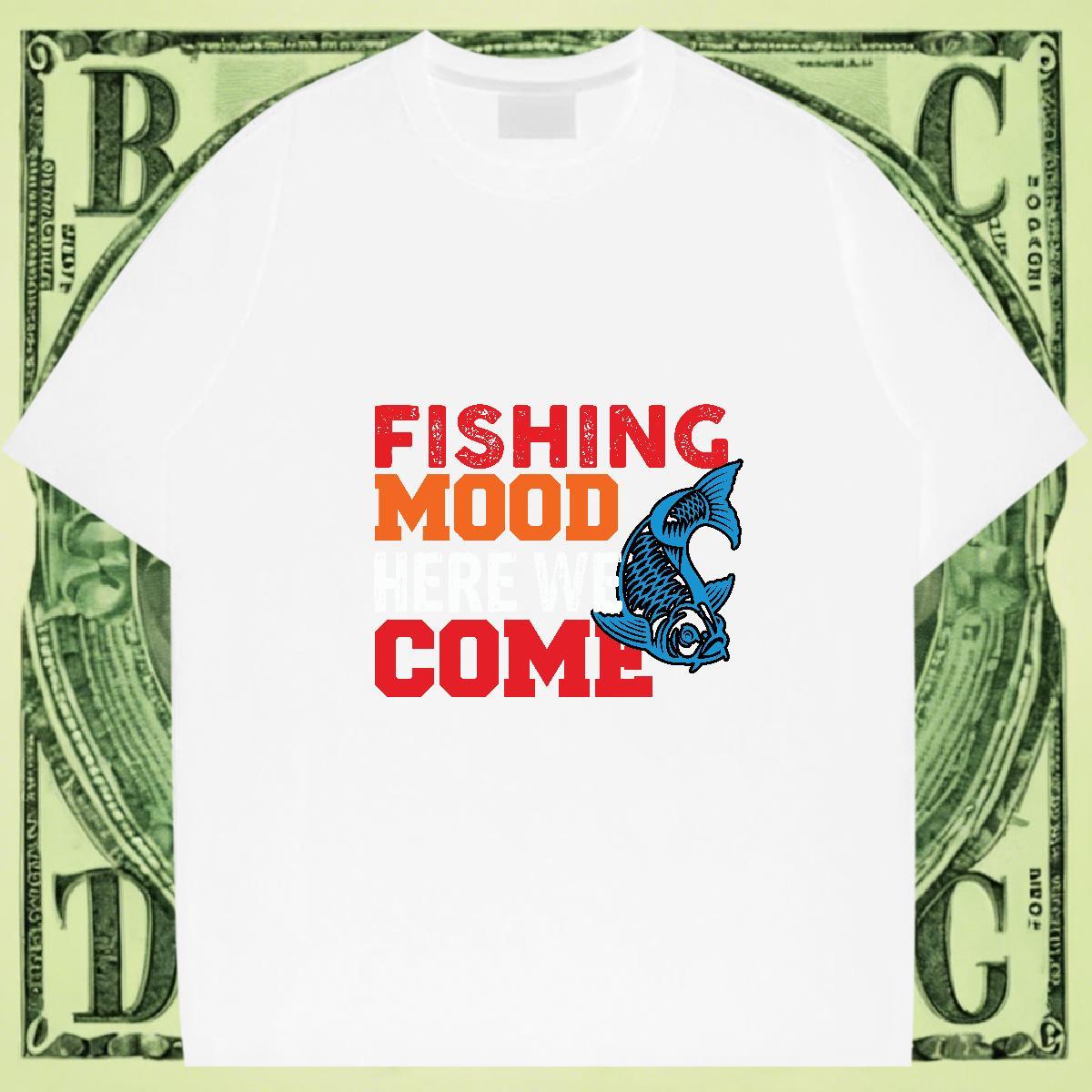 High Quality Couples T Shirts Casual Daily Wear 230g Pure Cotton Oversized 4XL Crew Neck fish Men T Shirts DIY Customized Tshirts