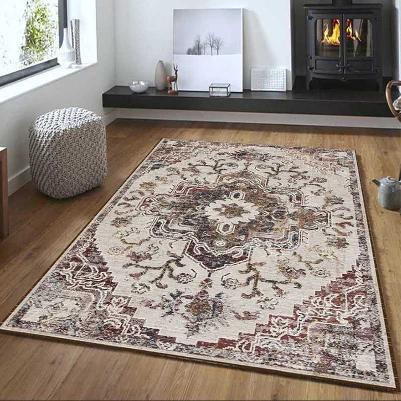 Trkiye Mandala carpet used in living room family anti-skid large geometric area bedroom living room floor mat adhesive tape W240815