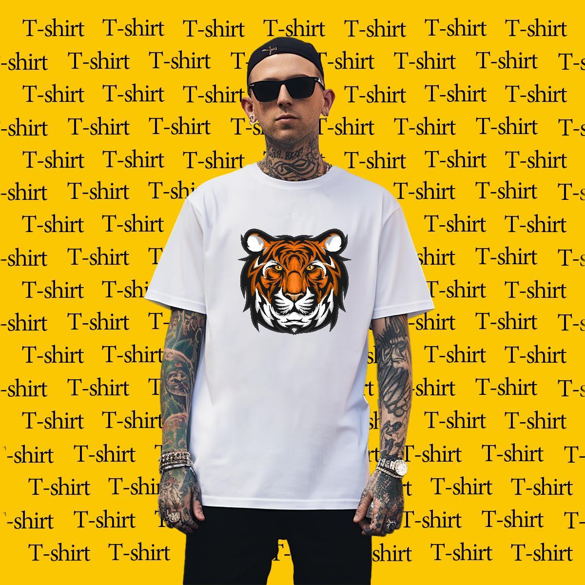 High Quality T shirt tiger Breathable Short Sleeve Summer Casual Anime 230g 100% Cotton Tshirt for Man Woman Designer Fashion Polos