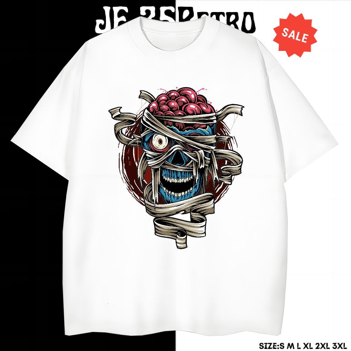 Designer Man T Shirts skull Breathable Casual Daily Wear Cartoon Printing L-4XL 230g Cotton Mens Tshirts Free Shipping Tee Shirt