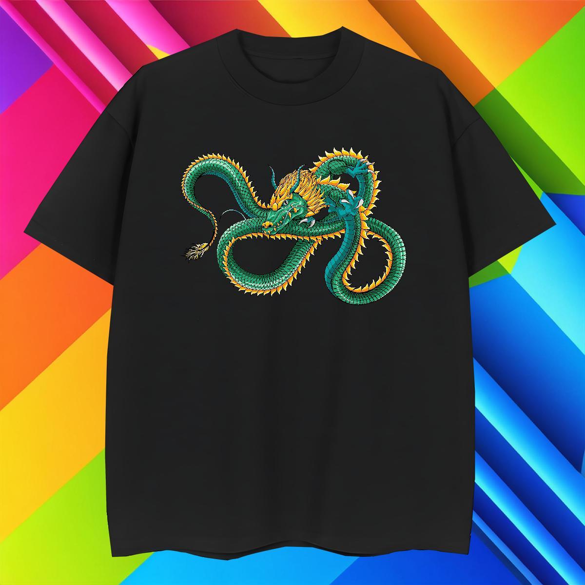 Free Shipping dragon T Shirts Men Beach Men Tops Tees 230g Cotton 2024 DIY Short Sleeve O-Neck Plus Size Custom Tees Shirts