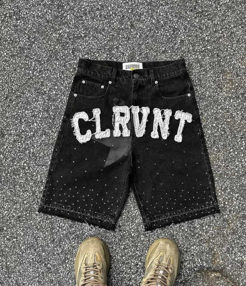 American retro black straight leg pants fashionable street trend jeans Harajuku style hiphop Y2k cropped mens clothing 240819