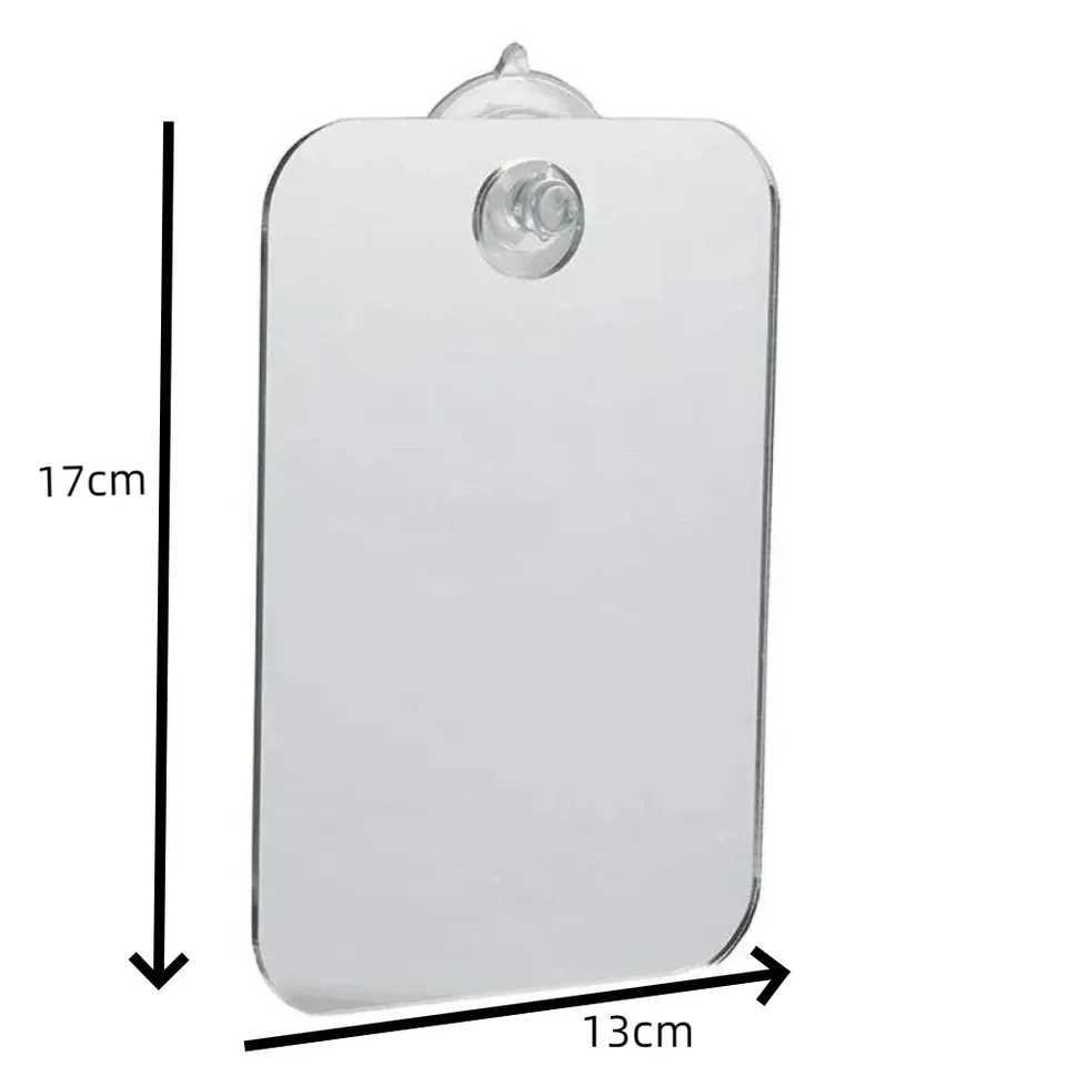 New Acrylic Anti Fog Mirror Fogless Washroom Shaving Bathroom Tools Bathroom Travel Fogless Mirror Y240819