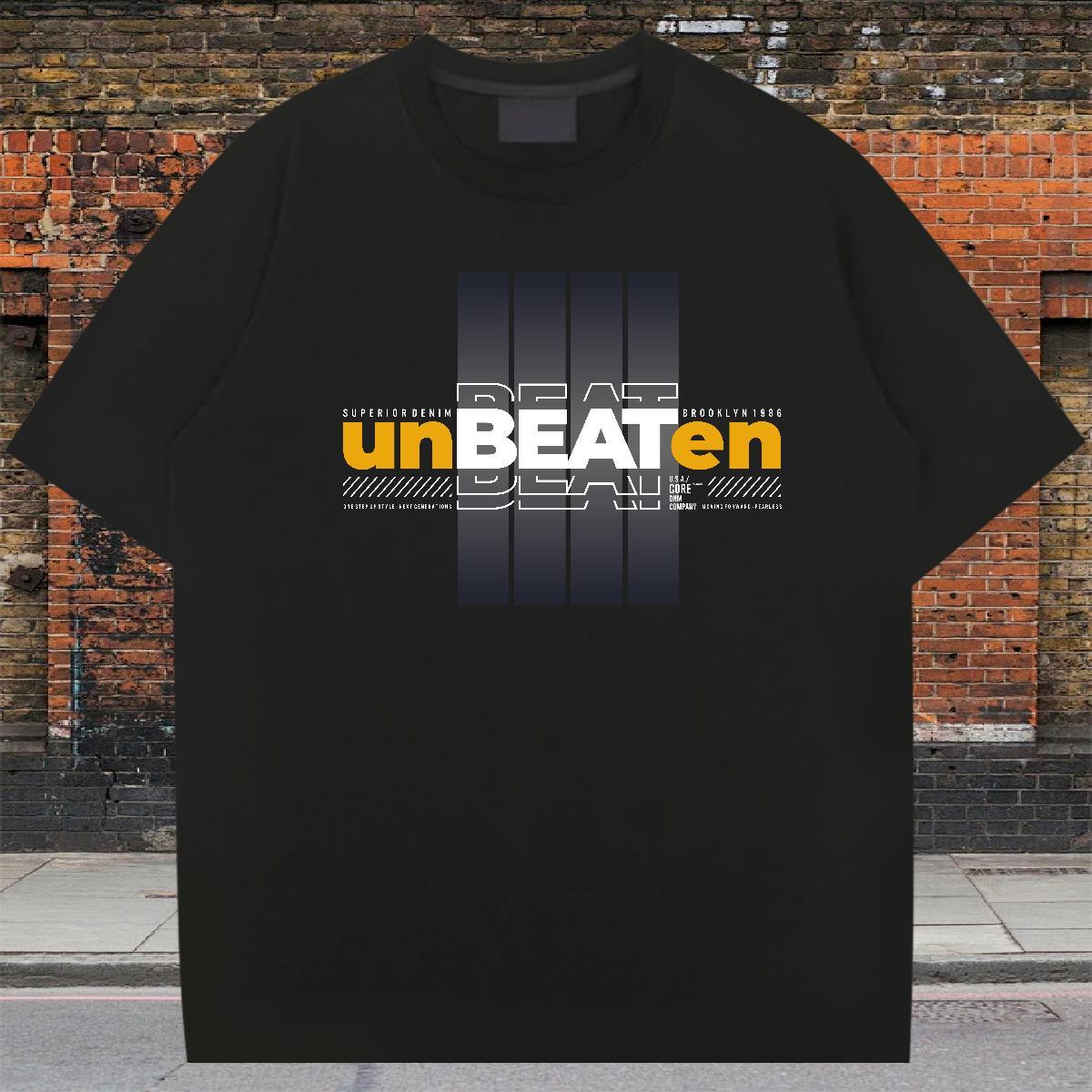 Classic Men Tshirts Hip Hop 100% Cotton 230g Oversized 4XL Breathable unbeaten Man T Shirts 2024 Summer Tee Shirt