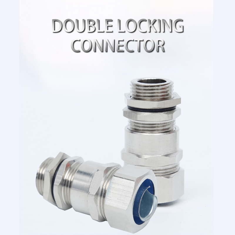 Double locking joint 304 stainless steel corrugated pipe waterproof gland stuffing box explosion-proof cable sealing lock
