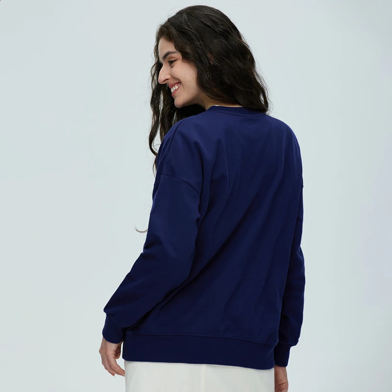 Womens Crop Pullup Hoodie Shoulder Wide Loose Cotton Set 240814