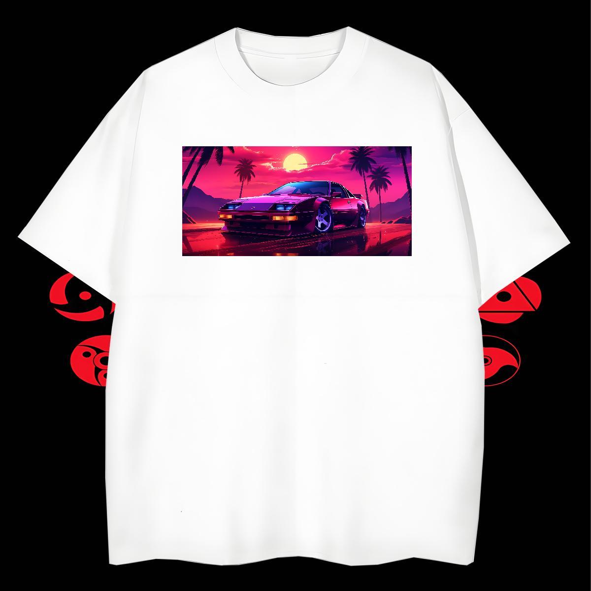 Loose Men Tees Hip Hop Street 100% Cotton 230g Black Oversized Short Sleeve O-Neck car Mens T Shirts Brand Clothings