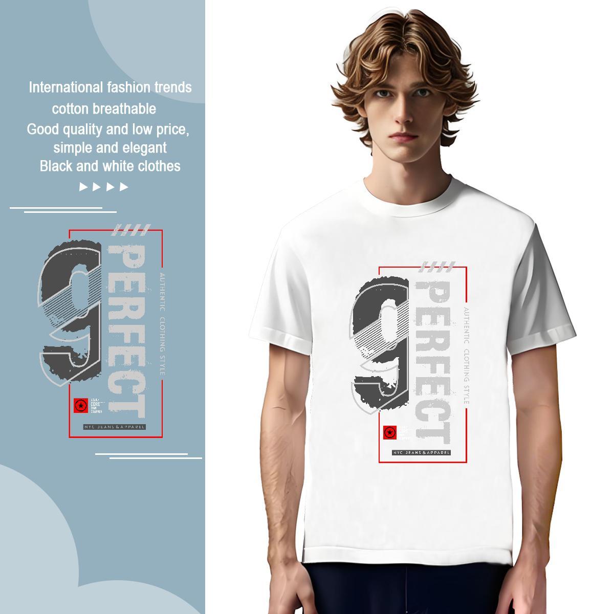 Cool letter 230g Cotton Tshirts High Street Hip Hop Breathable Crew Neck T Shirts Men Fashion Designer Oversized 4XL Tee Shirt