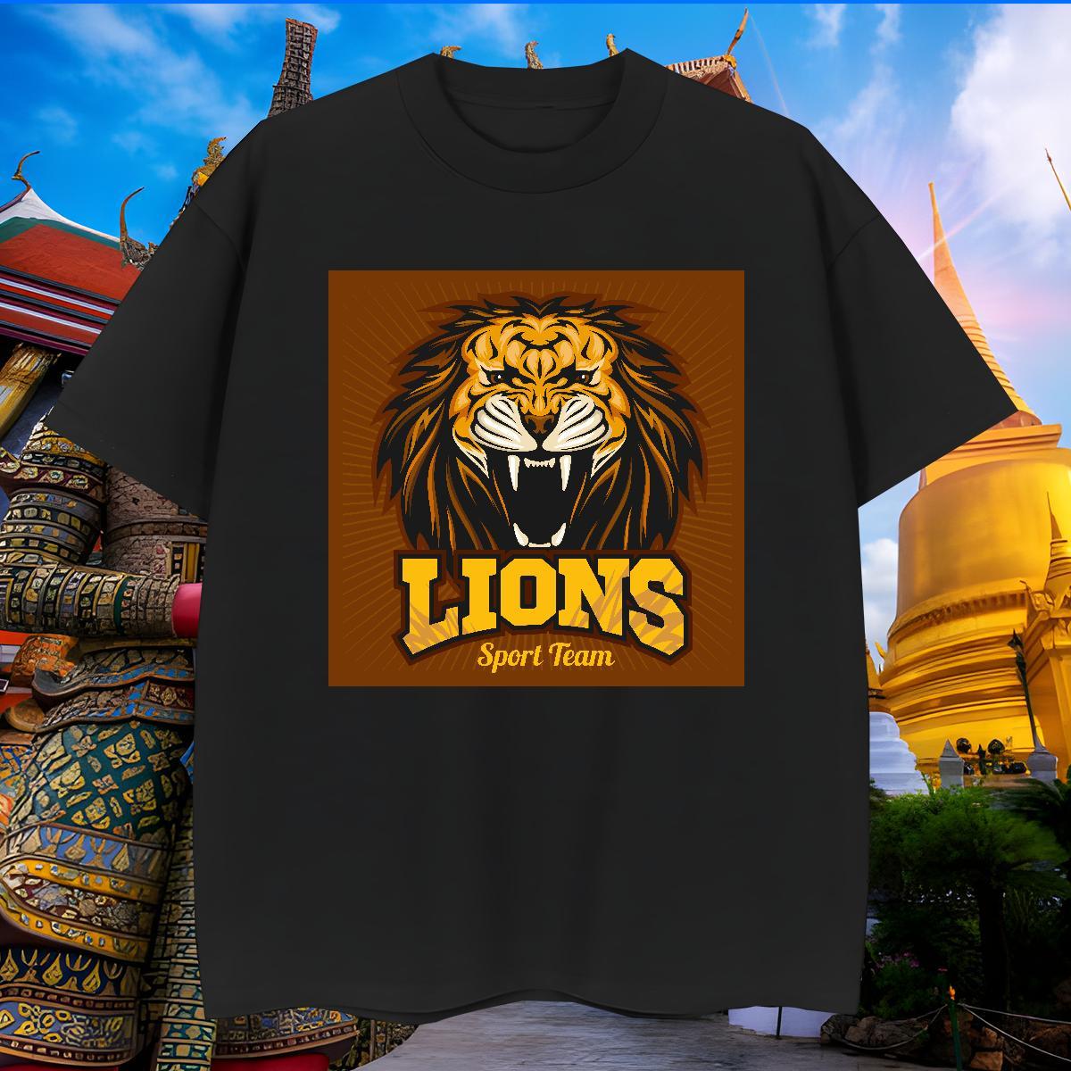 Cool Man T Shirts lion Breathable Crew Neck Street Wear White Plus Size 230g Pure Cotton Tshirts 2024 Designer Top Tees
