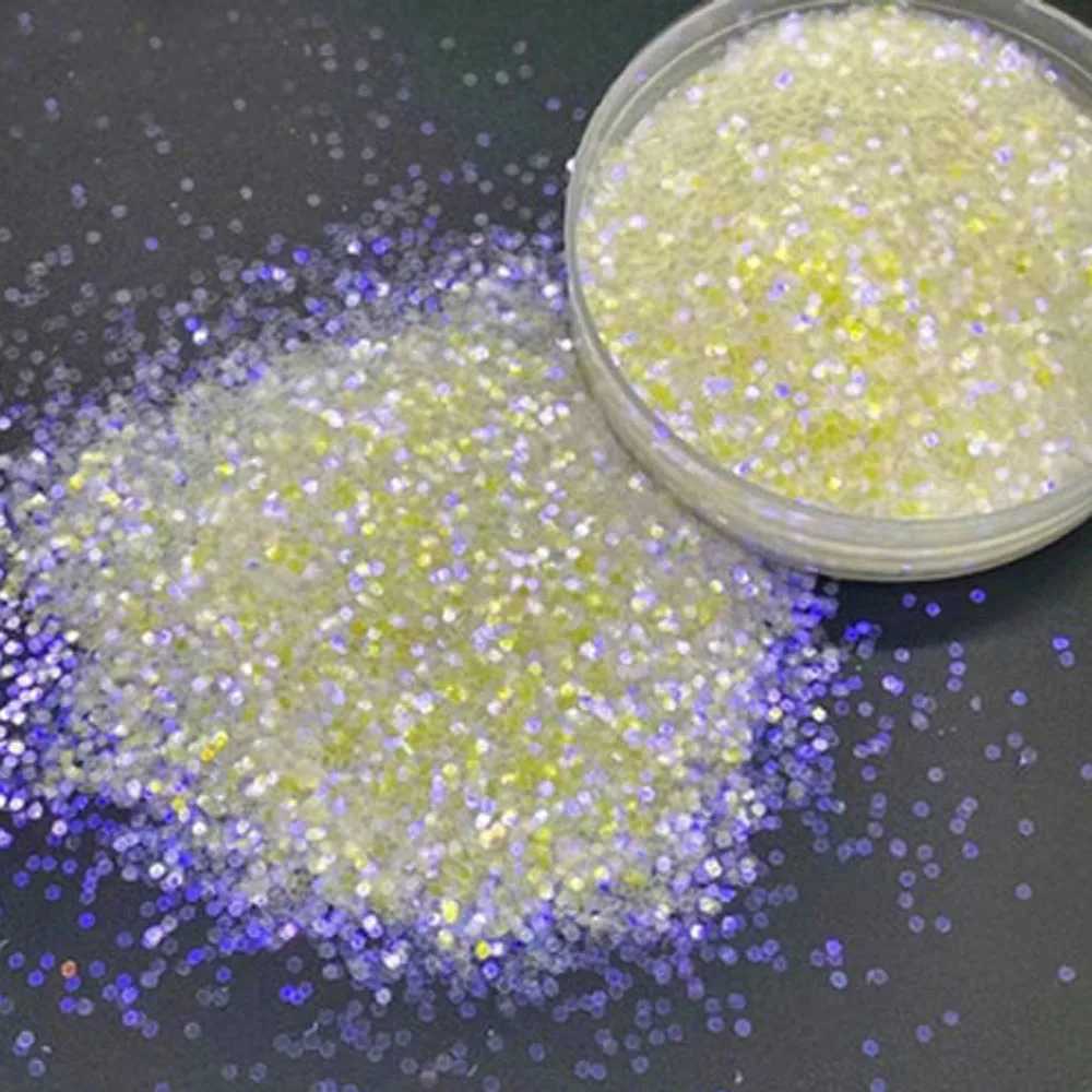 10G Holographic Nail Glitter Sequins 1/24 Chunky Laser Sparkly iridescent 1mm Colorful Dream Rainbow Nail Art Decoration FlakesXJ240815